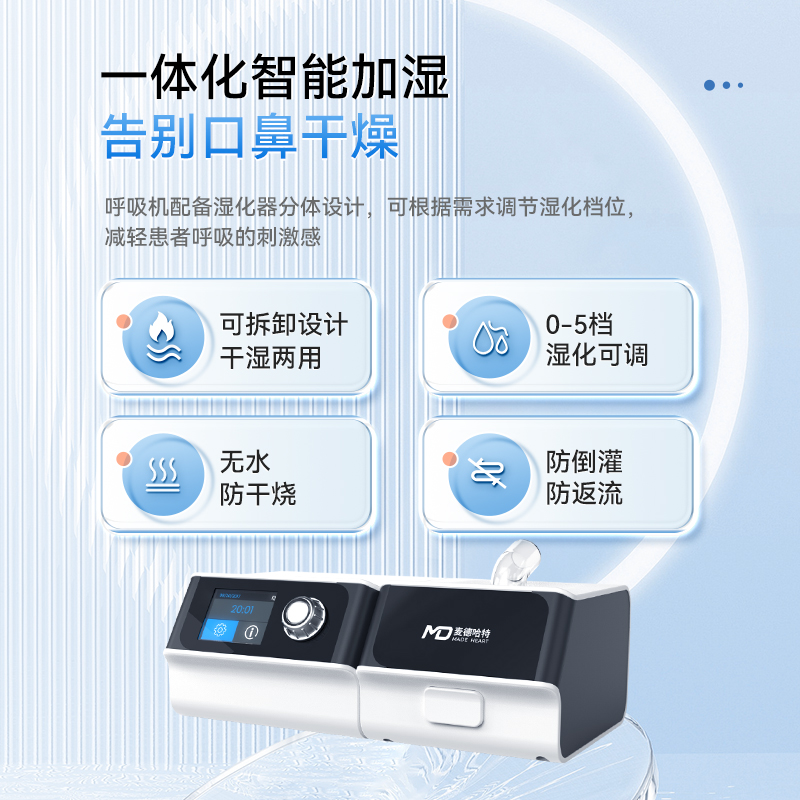 无创双水平止鼾神器，告别打呼噜，让老人安心入眠！