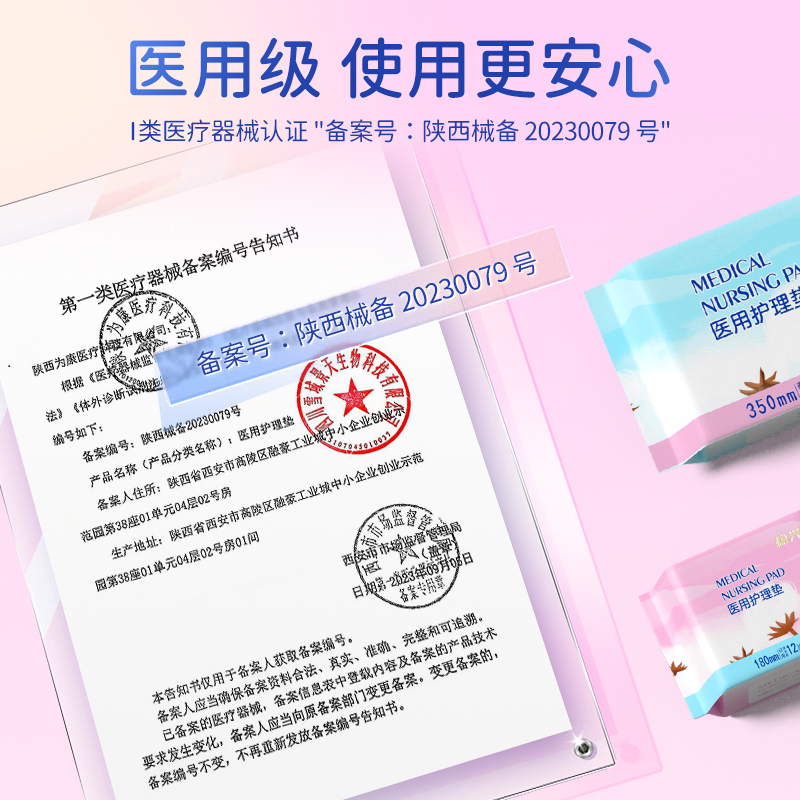 械字号医用护理垫巾：比卫生巾更安全的日夜守护神！