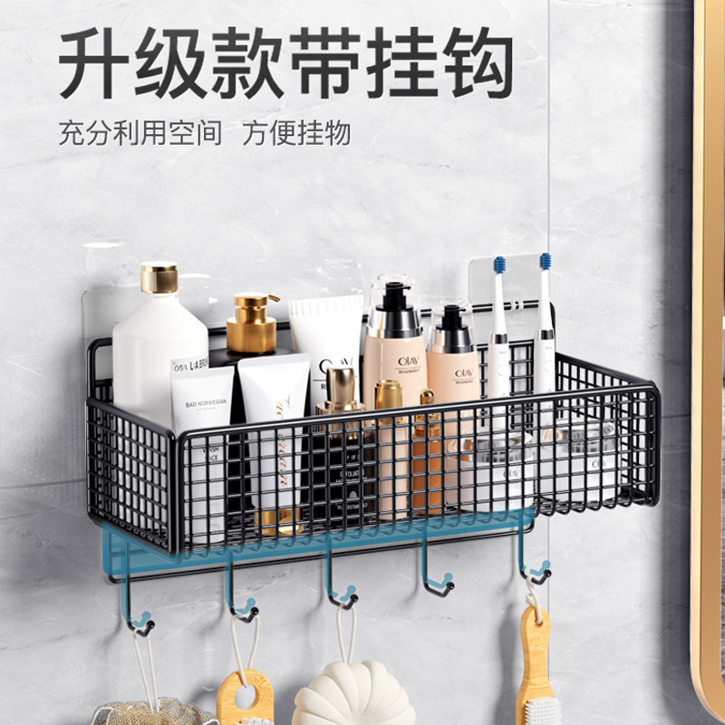 德国品牌浴室5钩置物架：创意卫生间必备神器，让浴室焕然一新！