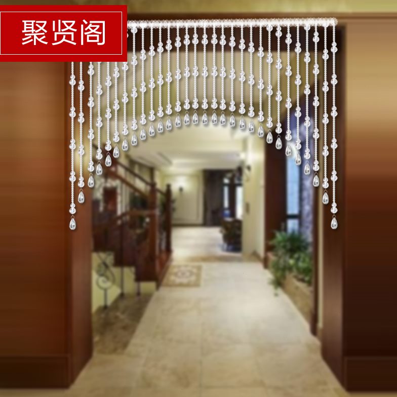 水晶珠帘门帘：打造梦幻空间，免打孔轻松安装✨