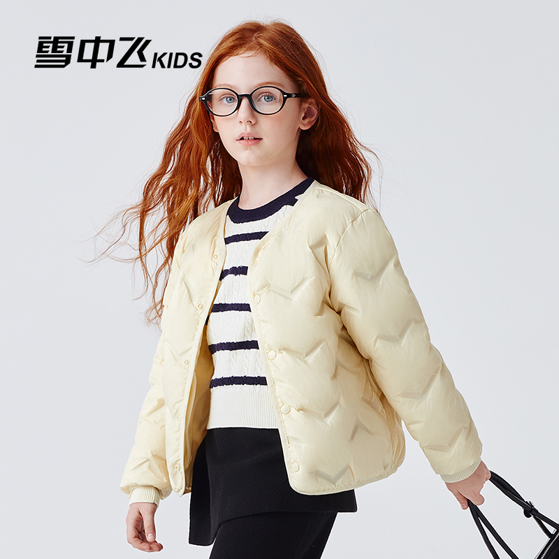 2024冬季儿童羽丝绒服内胆，轻薄保暖，校服神器！