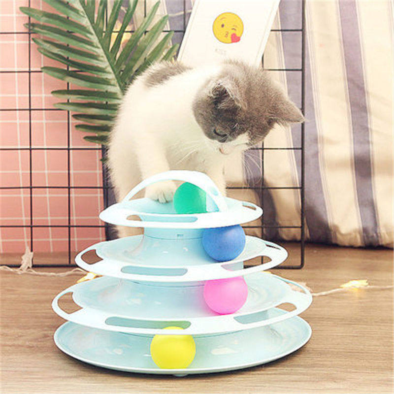新款冰激凌猫转盘玩具：猫咪解闷神器，幼猫也能玩得开心！✨