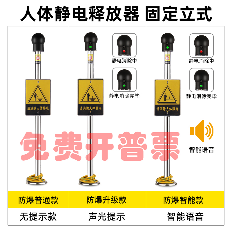 大促销！人体静电释放器，加油站必备安全神器，防爆导桩柱装置，触摸球包邮！⚡