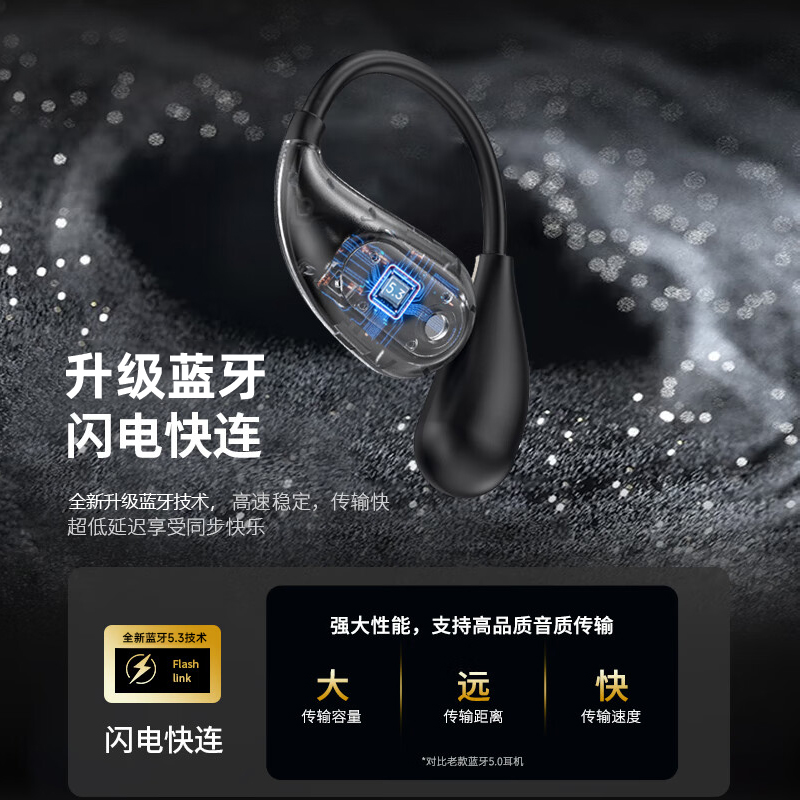 2025新款气骨传导耳机！跑步运动党狂喜！不入耳超舒适！