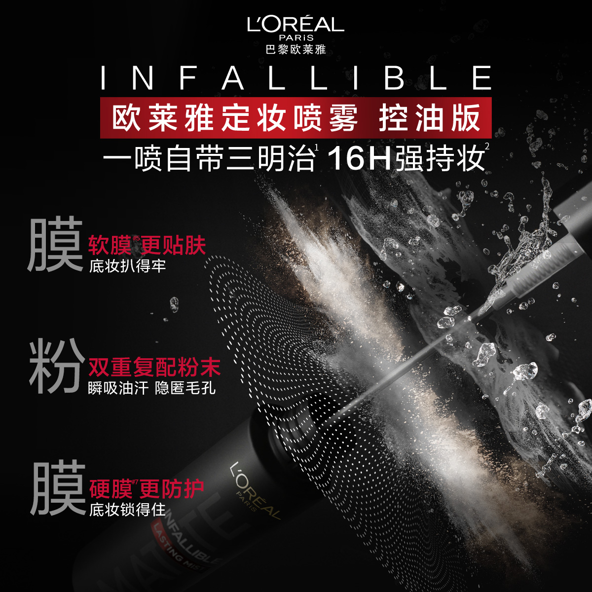 欧莱雅定妆喷雾经典版&amp;控油版：持久不脱妆的秘密武器，告别尴尬脱妆！