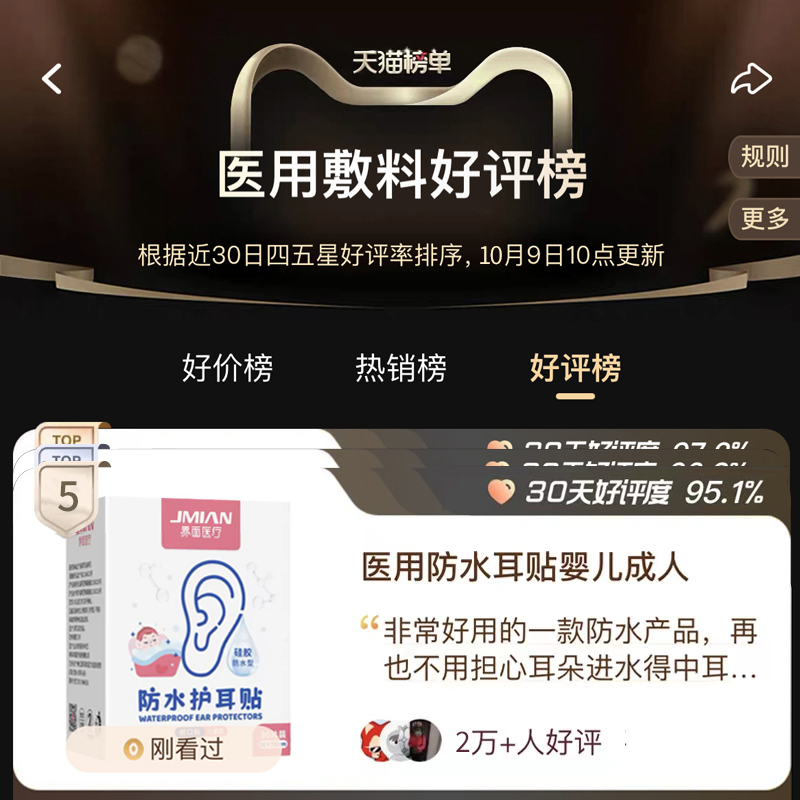 PU膜防水护耳贴：游泳洗澡必备神器，告别耳朵进水烦恼！