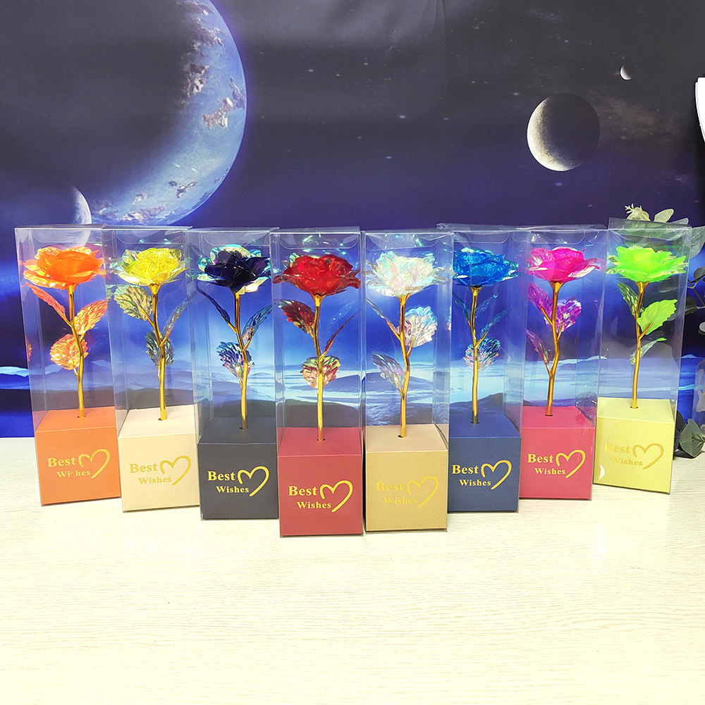 金箔花彩金玫瑰：奢华情人节生日礼物，圣诞季必备赠品！