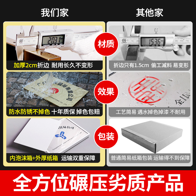 个性定制铜牌广告牌，点亮你的店铺招牌！