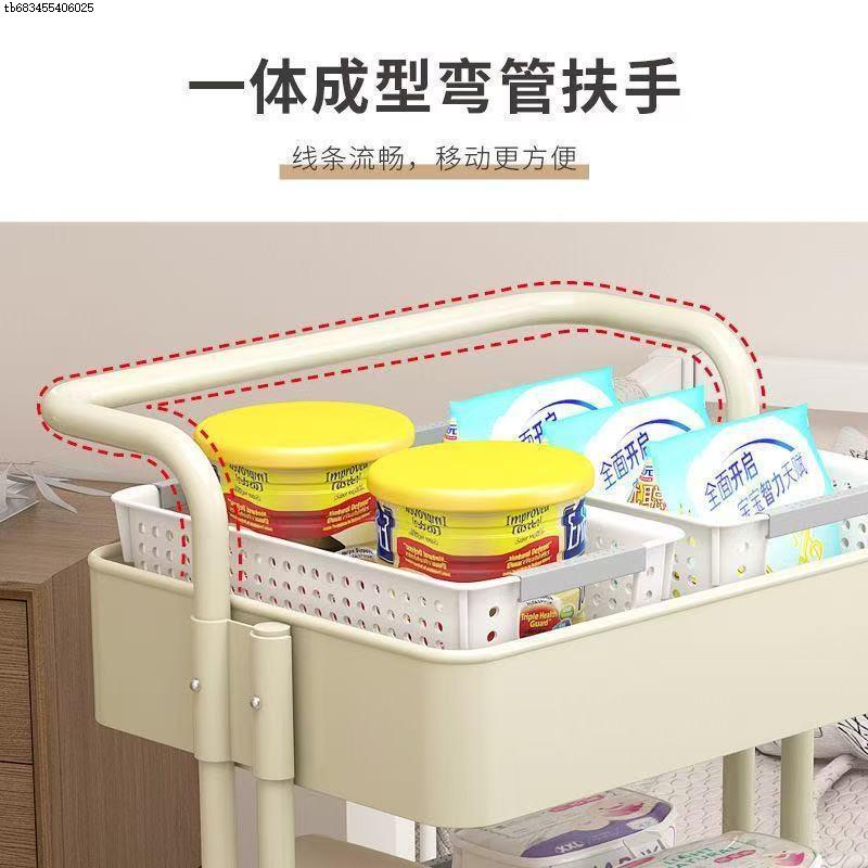 拉斯克小推车置物架：客厅零食书包收纳神器，厨房浴室杂物整理大师！️
