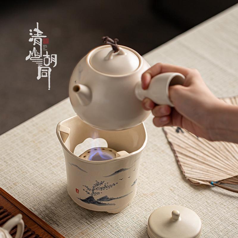 中式陶瓷山水煮茶壶：户外便携煮茶神器，带你穿越古今品味茶香