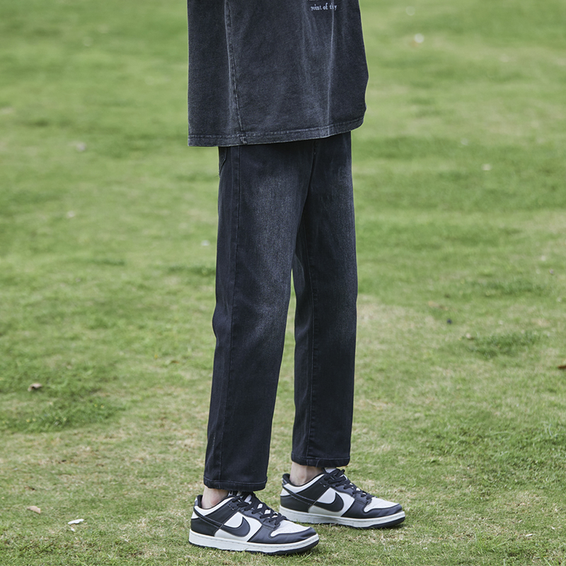 2025新款夏季男士美式直筒宽松牛仔裤，潮牌弹力休闲九分长，穿出夏日清爽感！✨