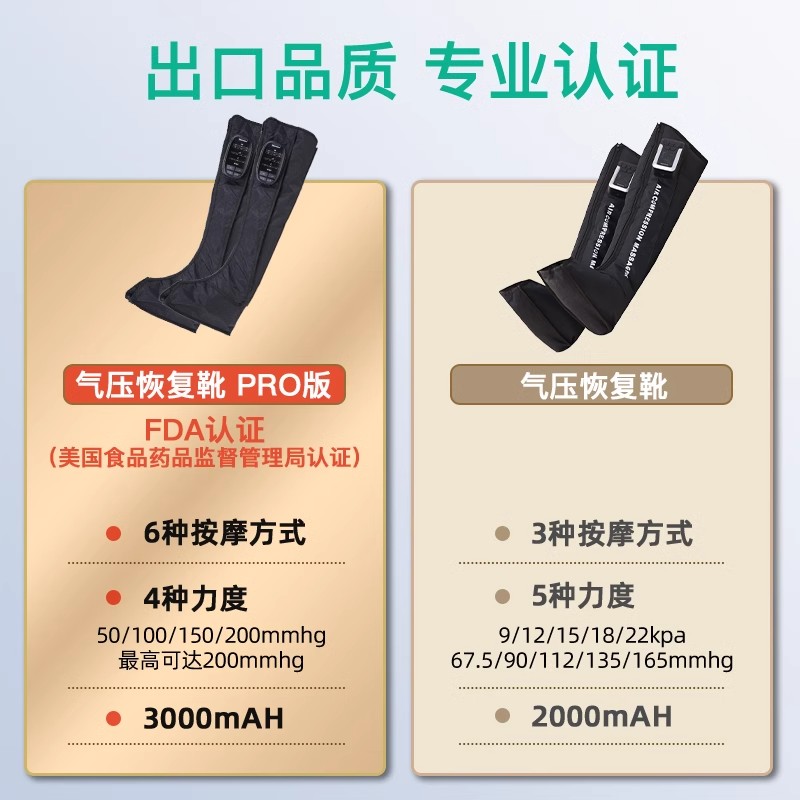 气压腿部按摩器真香警告！空气波按摩+运动康复=腿不酸了？