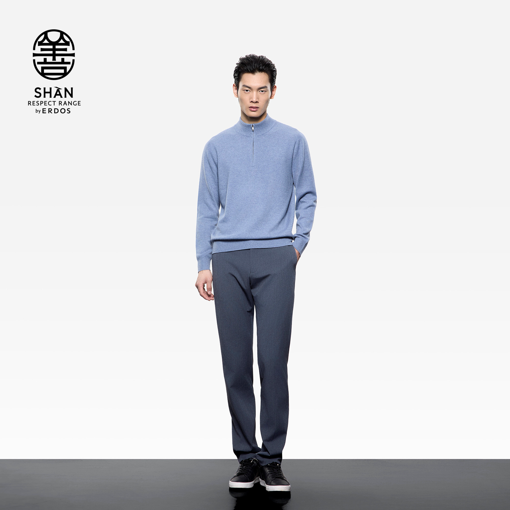 这款秋冬新款男士半高领拉链薄款纯山羊绒针织衫到底好在哪？