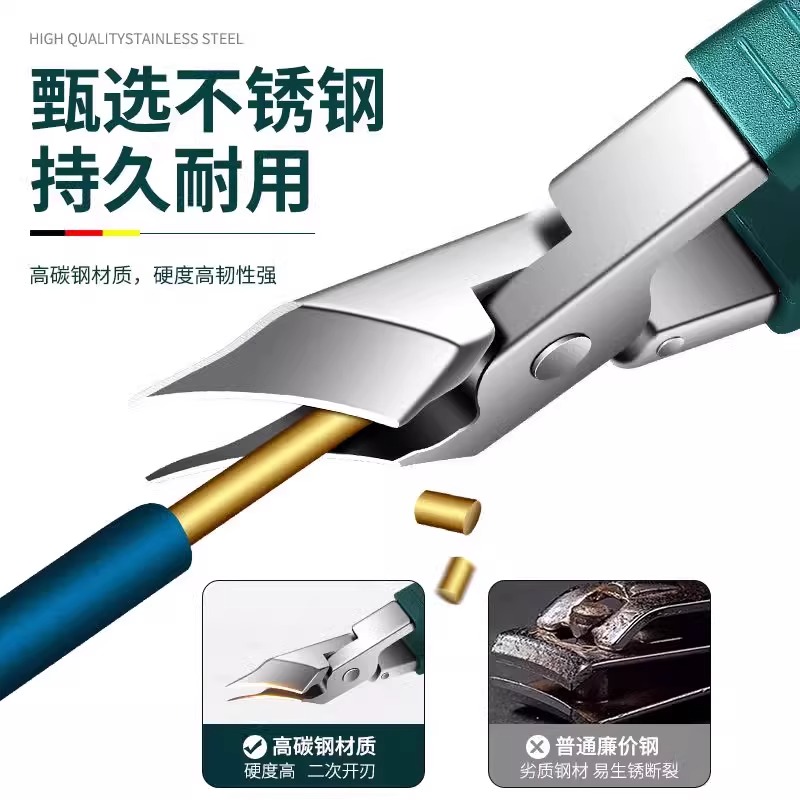 大开口尖细斜口指甲刀，轻松搞定厚脚趾甲，告别剪甲烦恼！