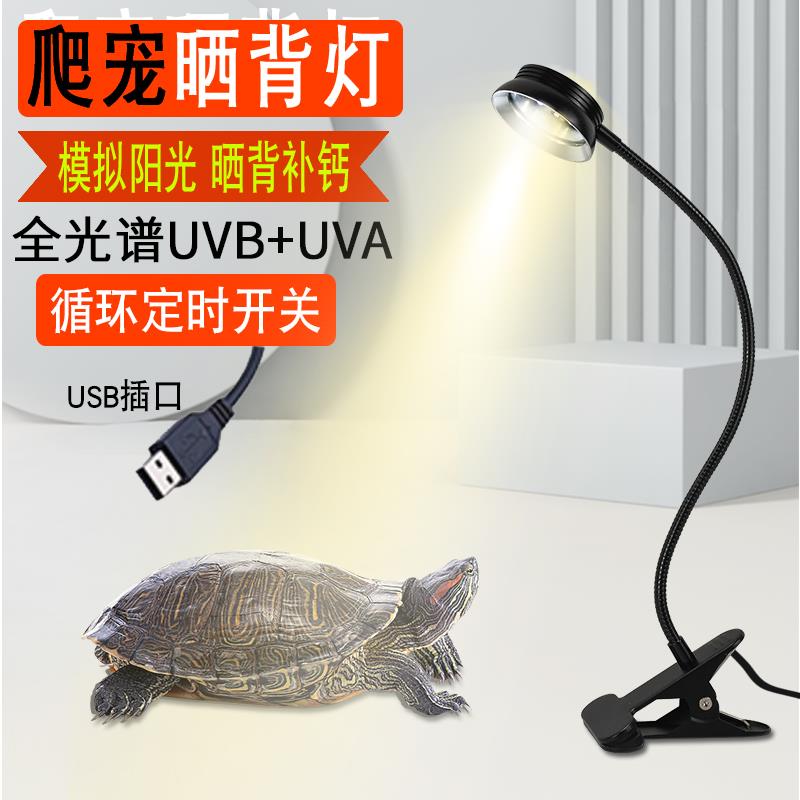 LED爬虫灯UVA+UVB：给乌龟晒背的最佳选择，补钙神器了解一下！