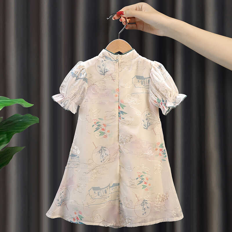 2025夏季新品：女童中国风江南水乡汉服旗袍裙，超仙古风连衣裙，宝贝穿上秒变小仙女✨
