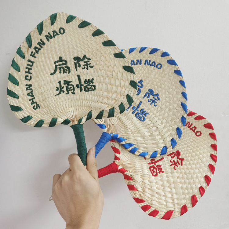 夏日降温神器！粤语手工蒲扇定制太绝了！自带氛围感还能印logo！