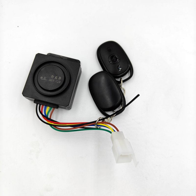 电动电瓶车防盗神器：48V/60V/72V三轮车通用遥控钥匙防盗报警器