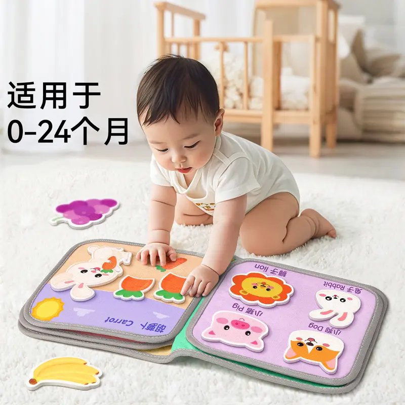 撕撕书婴儿宝宝早教布书手撕不烂可啃咬6月魔术贴玩具启蒙安静书8：宝宝最爱的互动学习神器！
