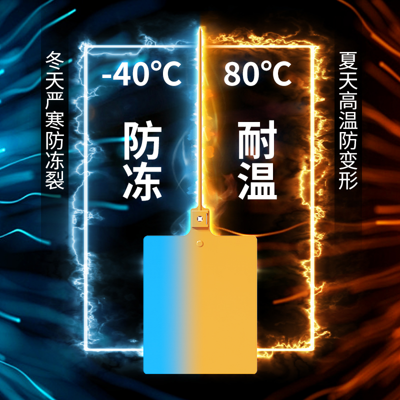 100条包邮！安能物流、韵达子单、中通桔色塑料铅封扎带，快递包装必备神器！