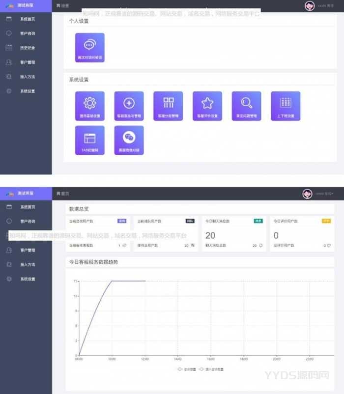 H5微信公众号小程序在线客服APP+网页端源码-全开源无加密