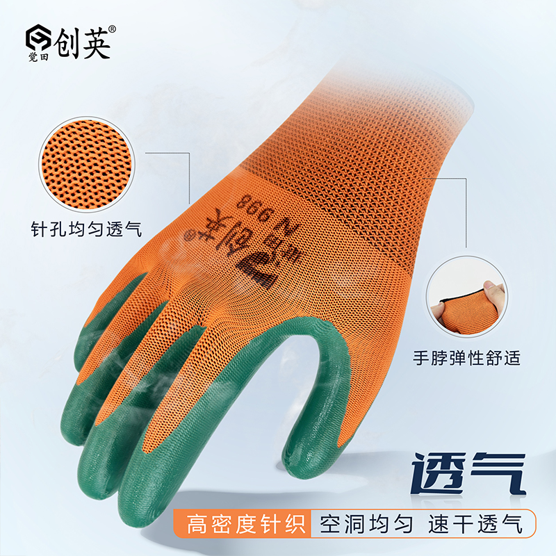 劳保手套新宠：鲁光丁腈挂胶涂胶手套，耐磨防护新体验