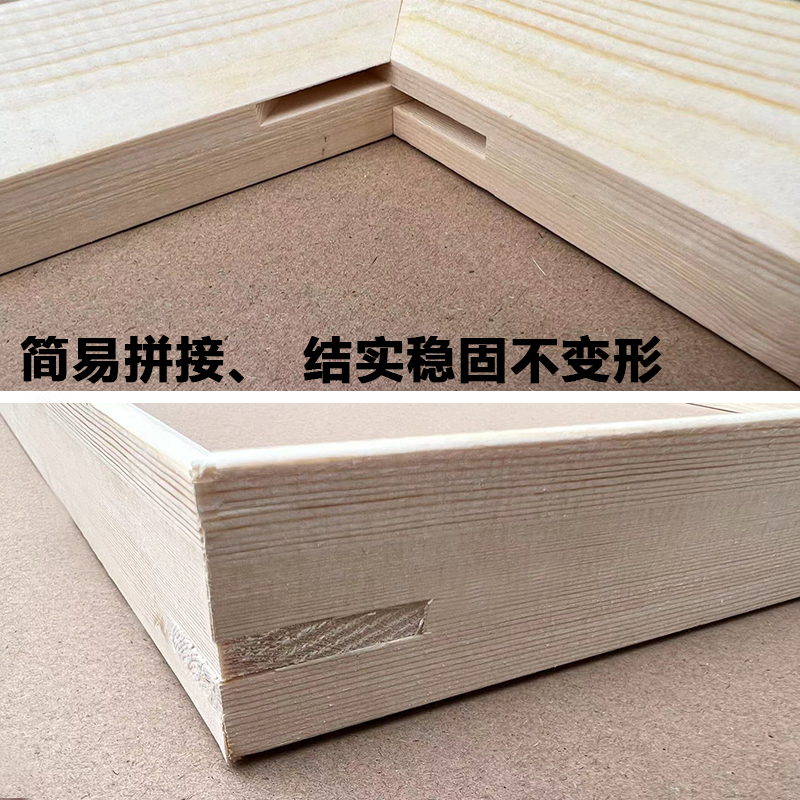 黑色画框线条实木框条定做画框订做卡纸装裱框定制黑框架简欧简约：艺术品装点新选择