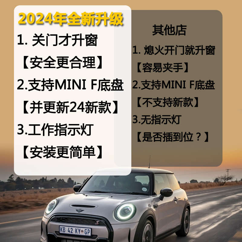 BMW Mini F54/F55/F56/F60 新迷你OBD一键自动关窗器，智能守护你的爱车！