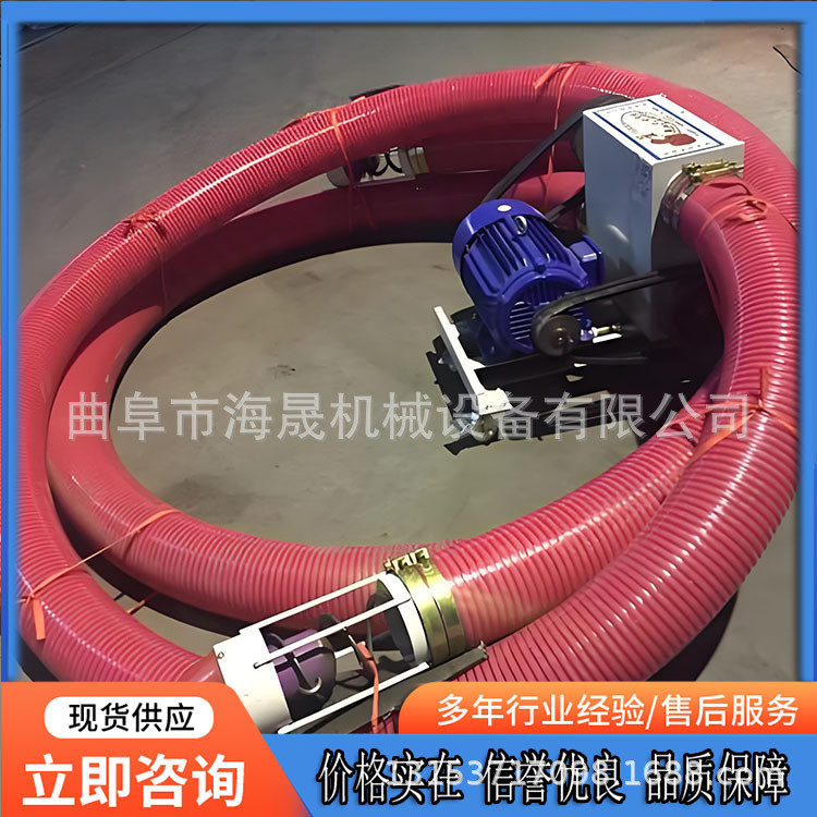 软管式粮食上料机：海晟现货120型汽油抽粮机，机车载吸厂家揭秘！
