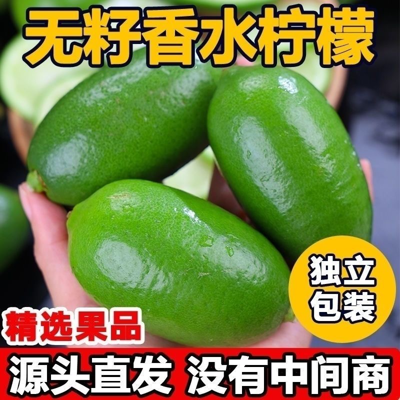 海南无籽香水青柠檬：清新果香，整箱包邮，饮品店必备神器✨