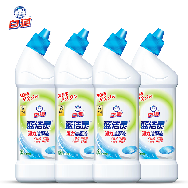 白猫蓝洁灵强力弯头洁厕液：浴室清洁新革命，让马桶焕然一新！