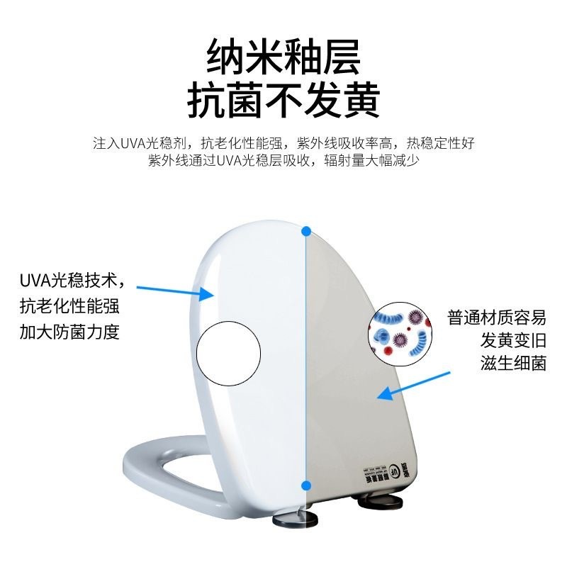 适配TOTO马桶盖家用V型坐便器缓降盖板：告别噪音，享受静谧卫浴时光！卫浴升级必备神器！卫浴生活新体验