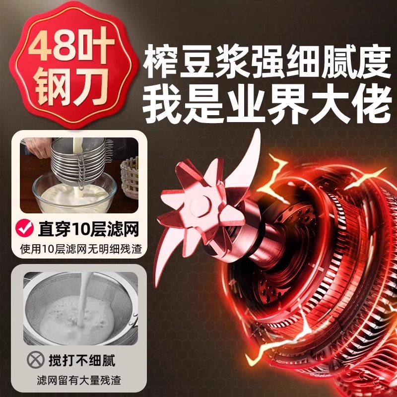 德国静音破壁机多功能2023新款全自动免煮免滤小型榨汁家用豆浆机，厨房神器了解一下？