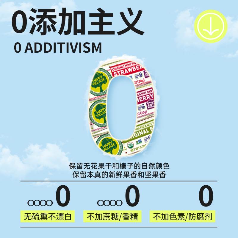 HappyVillage无花果能量棒：天然有机，无蔗糖零食新选择！