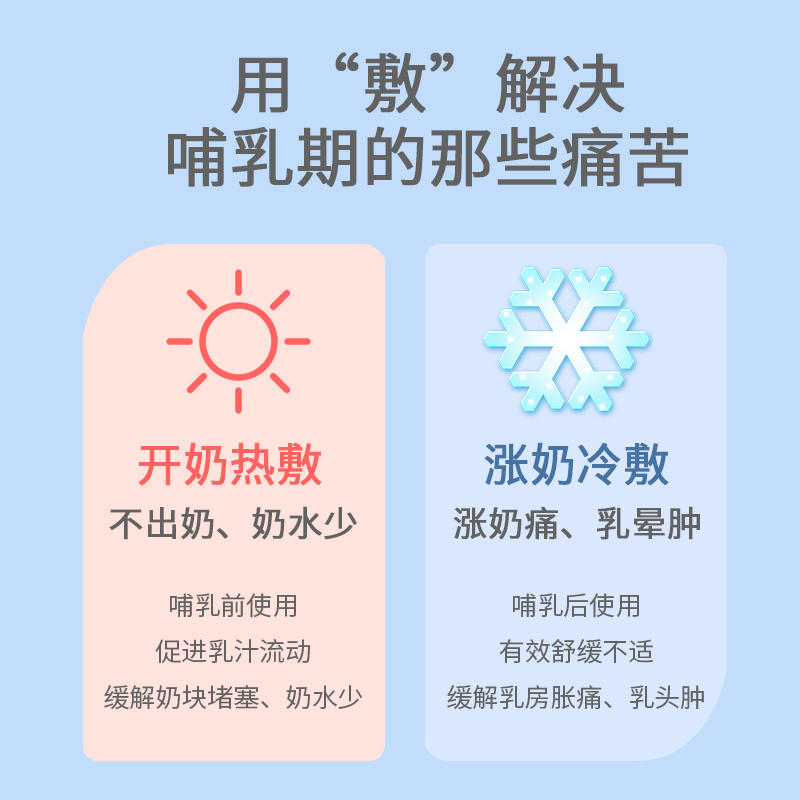 乳房冷热敷垫：孕产妇催乳开奶防奶结涨奶热敷袋，哺乳期妈妈必备神器