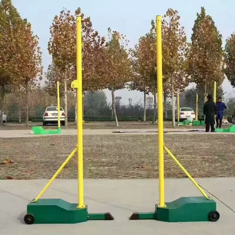 羽毛球柱ABS羽毛球柱移动羽毛球网架：室内室外比赛标准羽毛球架，打遍天下无敌手！