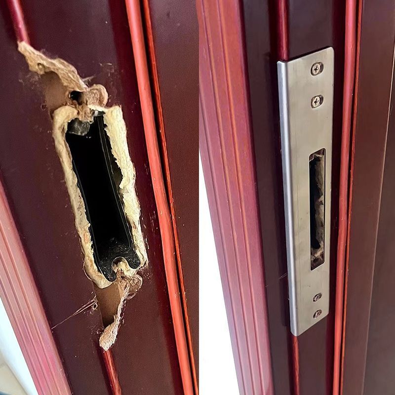 卧室锁槽门锁损坏？新款加长挡片包边专用修复锁扣导向门框锁孔对开神器大揭秘！