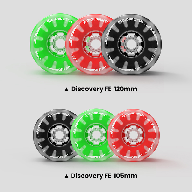 云轮Discovery FE 105 120mm减震越野改装电动滑板轮子！这波真香警告