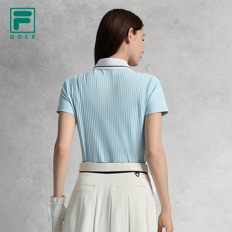 FILA斐乐女子针织短袖POLO衫2025秋新款：时尚防晒，运动必备！