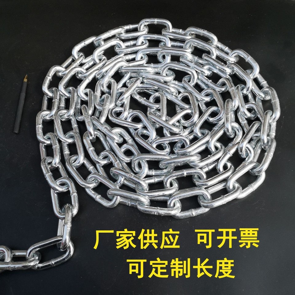 特粗焊接铁链条：不锈钢狗链新选择，拴牛防盗两不误！