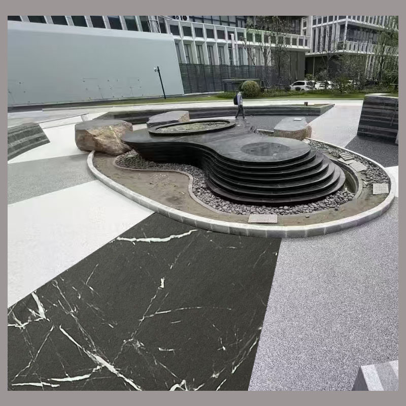 黑白根18MM幕墙干挂600x1200深色大理石瓷砖仿古砖防滑地铺石：打造古典与现代完美融合的空间