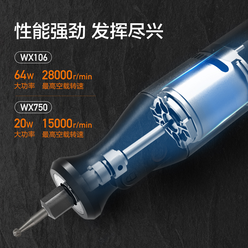 威克士WX106电磨机VS WX750无线雕刻机：谁才是你的终极磨光神器？