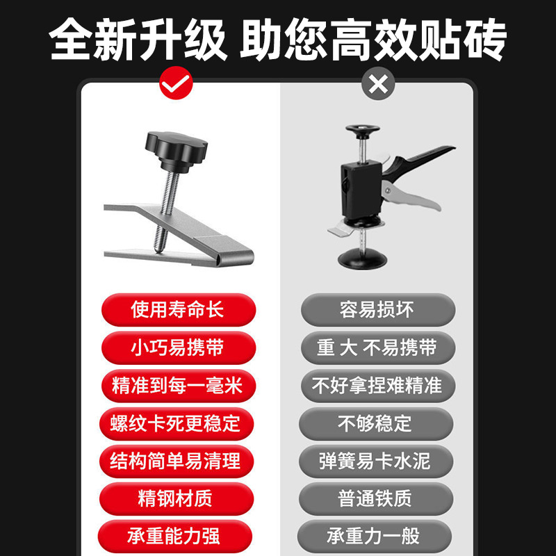 瓷砖铺贴神器！瓦工专用高低定位找平辅助垫高工具配件，让你轻松搞定家庭装修难题！️✨