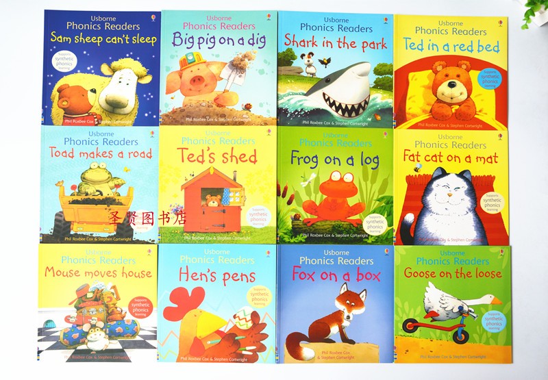 点读版英文原版Usborne Phonics Readers Boxset：开启孩子自然拼读的奇妙之旅！