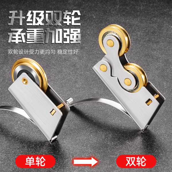推拉门地轨轮轨下滑道落地厨房门T型轨道家装新款双轨移门免开槽：家居装修新宠，如何选择？