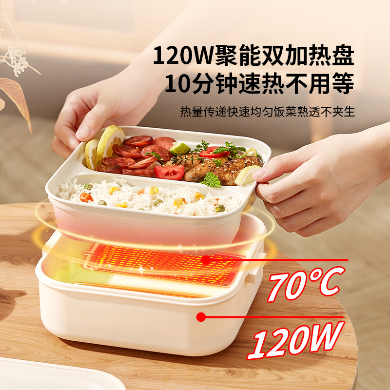 日式上班族必备！可插电加热便当盒，免注水电热饭盒，便携式热饭神器！