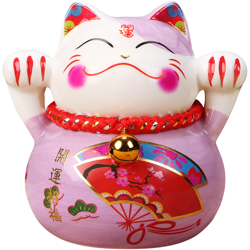 招财猫摆件：创意礼品，日本大号陶瓷储蓄罐，店铺开业必选发财神器！