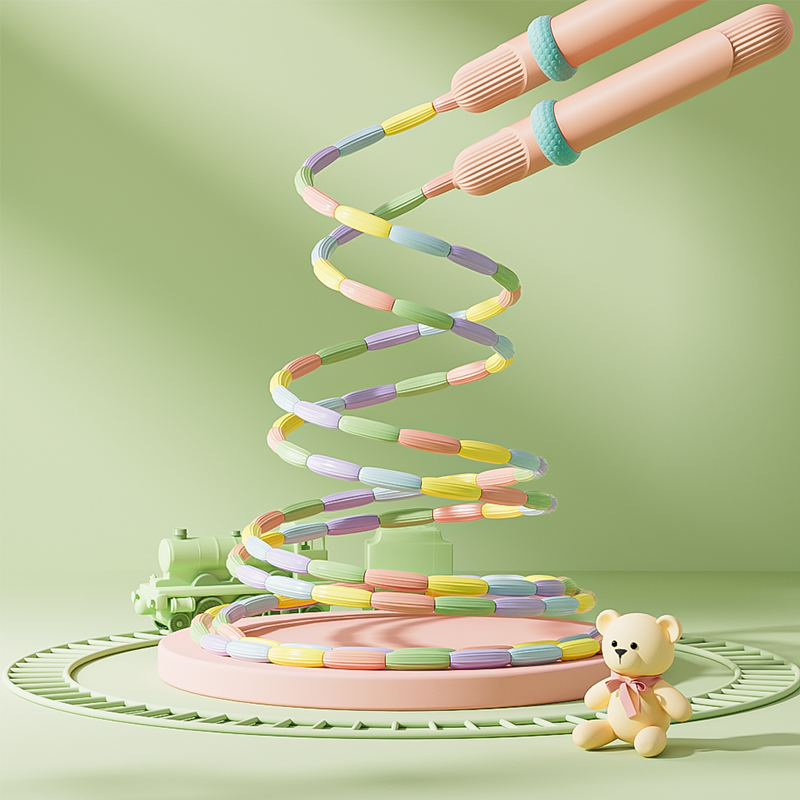竹节跳绳：幼儿园大班到小学一年级孩子的跳神神器，初学者必备健身绳！