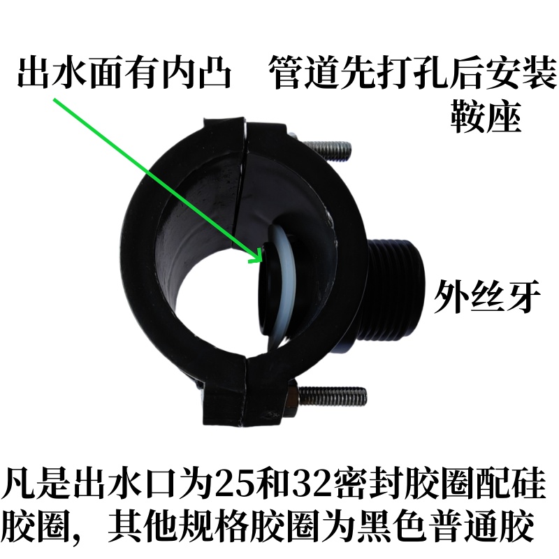 外丝三通鞍座滴灌增接口PE水管过滤农用浇水神器，轻松搞定农田灌溉难题！