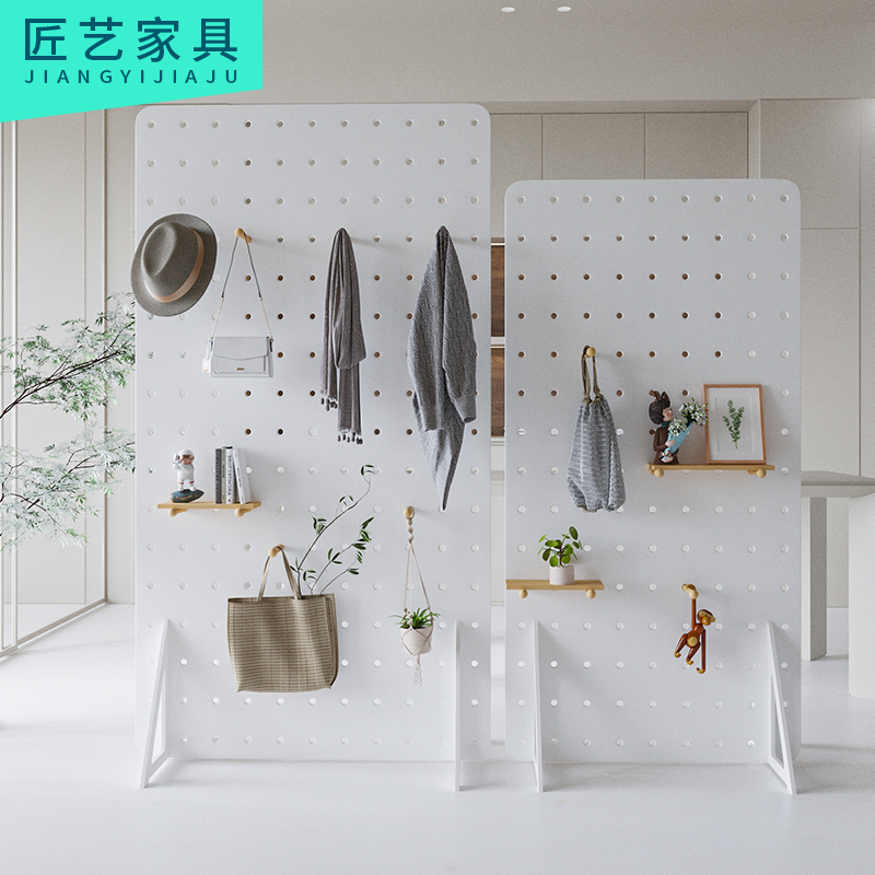 原木实木屏风洞洞板：打造你的专属日式禅意空间